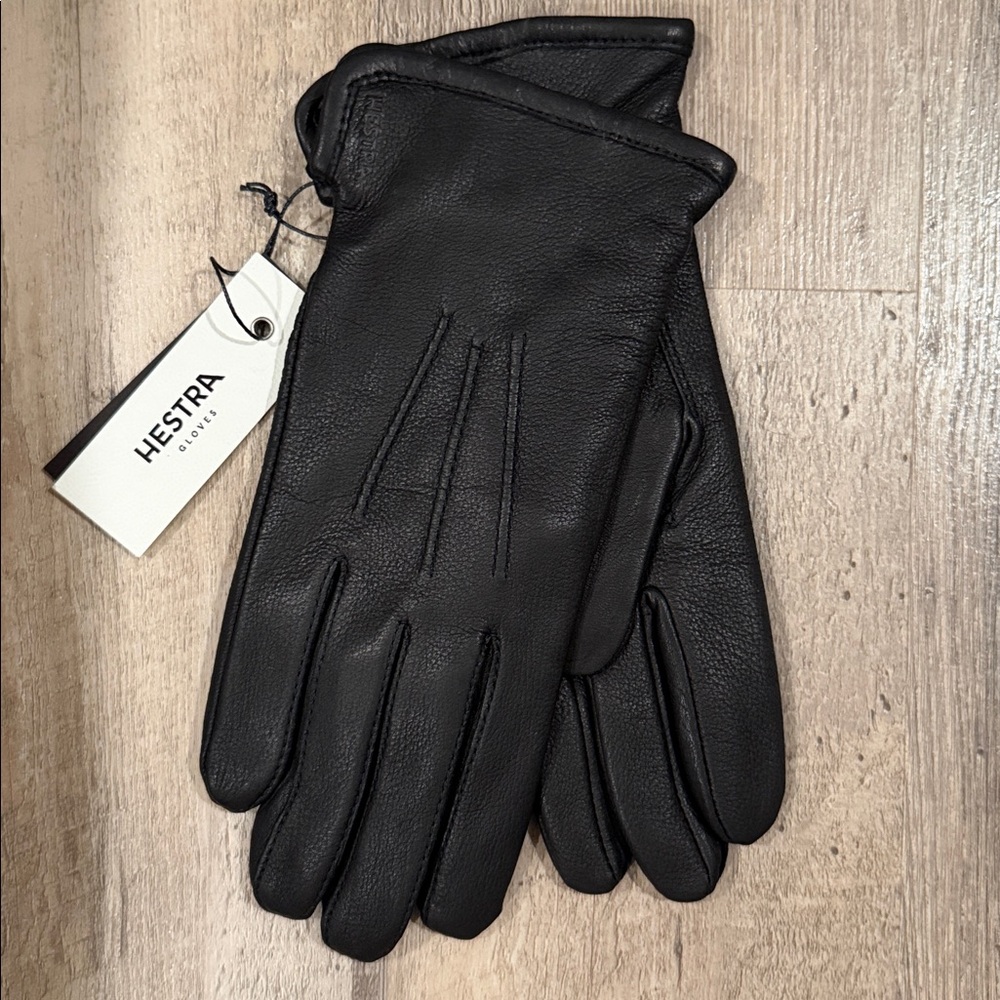 Hestra “The Rachel” Deerskin Wool-Lined Gloves - black